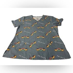 Sage Green Friends Central Perk Scrubs Women’s XL
